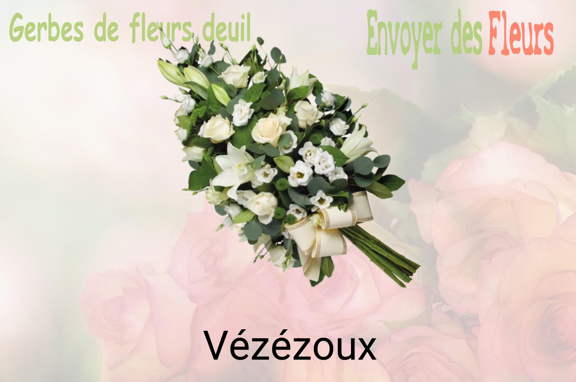 Gerbe de fleurs de deuil livrée à Vézézoux